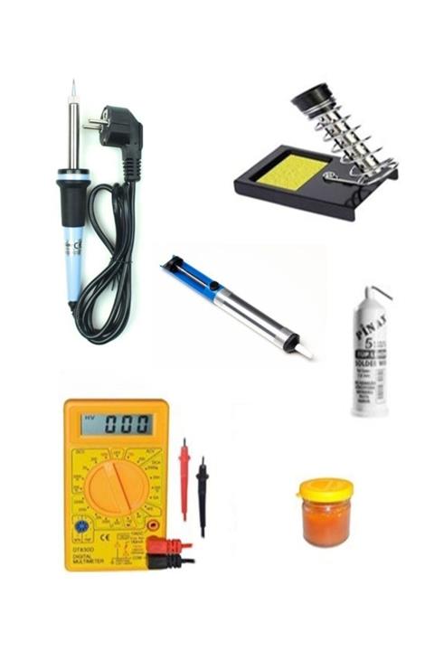 Rd 40w Havya Avometre Seti (avometre,lehim Pompası, Lehim Teli, Havya Sehpası, Lehim Pastası)