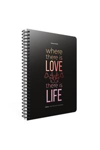 Gıpta Life Book 19x26 100 Yaprak Kareli Karton Kapaklı Spiralli Defter 3647