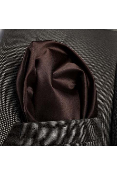 Exve Exclusive Erkek Kahve Saten Yaka Mendili
