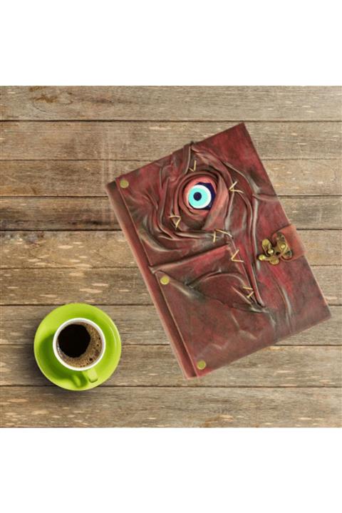 Leathertica Deri Anı Defteri Model Nazar Boncuğu 300 S.