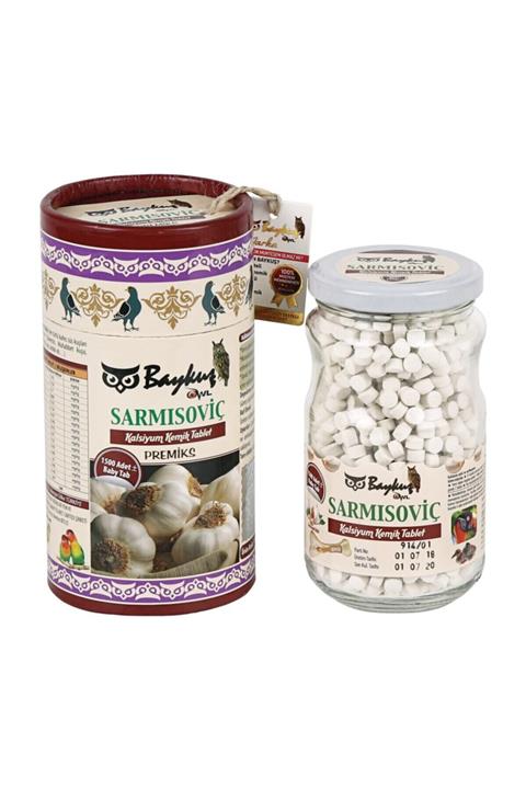 Baykuş Sarmısoviç Kalsiyum Kemik Tablet / Yavru Ve Anaç Hapı 1500 Adet