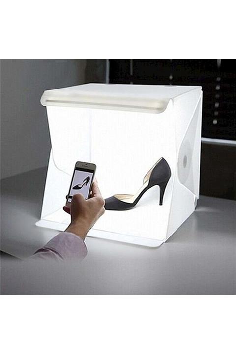 Triline Mini Stüdyo Led Işıklı 20x20 cm Ürün Fotoğraf Çekim Çadırı
