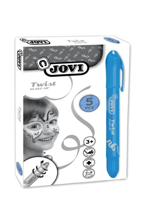 Jovi Twist Stick 5'Li Mavi Yüz Boyama Kalemi /