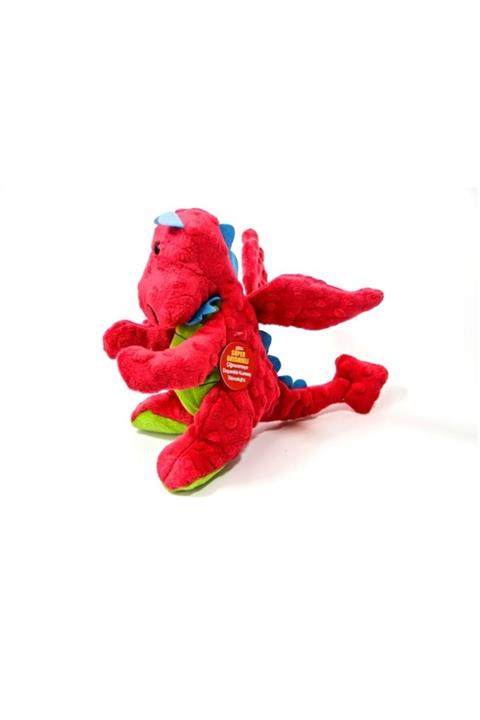 Vardem Öten Kırmızı Dinozor Peluş Köpek Oyuncağı 23cm