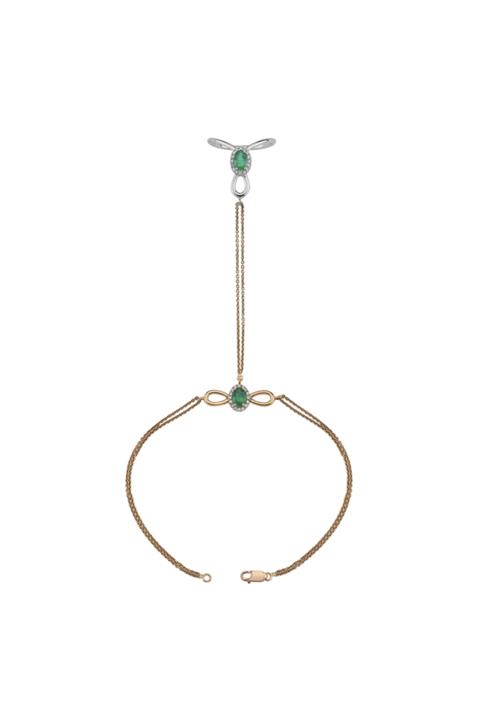 Altınbaş Kadın Pırlanta Zümrüt Şahmeran Bileklik