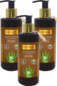 Naturix 250ml Aloe Vera El - Yüz - Vücut Losyonu 3 Adet Yoğun Nemlendirici Krem Tüm Cilt Tipleri