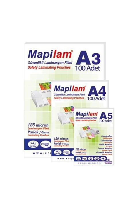 Mapi Lam Laminasyon Pvc Filmi A5 125 Micron 100'lü Paket
