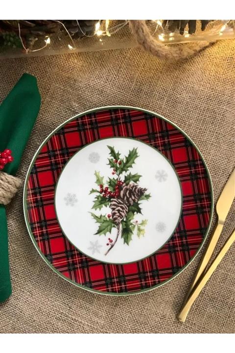 Dame Marie Yeniyıl Christmas Pasta Kahvaltı Tabağı 6 Lı