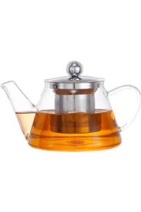 Epinox V Model Süzgeçli Cam Demlik -çay&bitki Çayı Tea Pot 500 ml