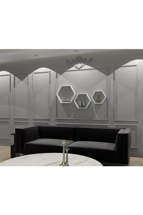 TUTWOOD Altıgen Beyaz Küçük Boy