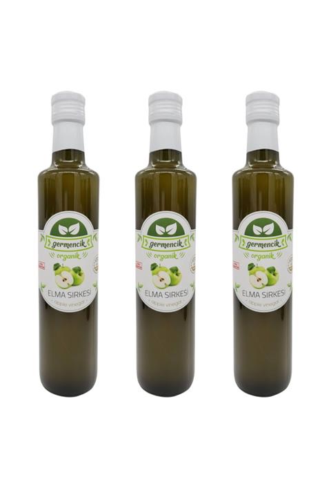 Germencik Organik Elma Sirkesi Paketi (3x500ml) Doğal Fermantasyon -