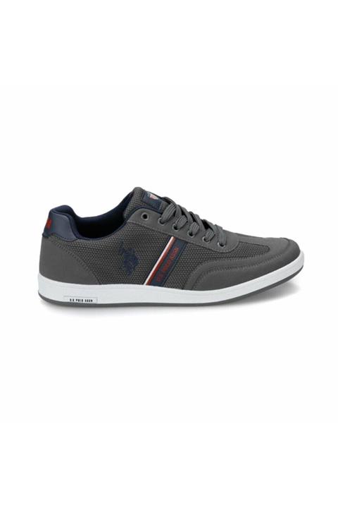 U.S. Polo Assn. Erkek Gri  Kares  Günlük Sneaker