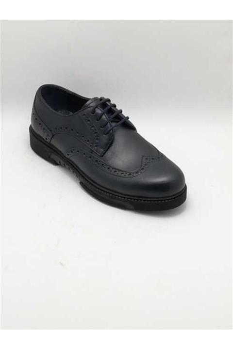 AyakkabıByRecep Erkek Lacivert Garson Genç Klasik Hakiki Deri Ayakkabı