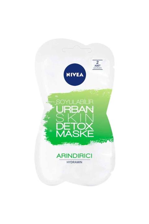 Nivea Urban Skin Detox Maske - Soyulabilir Arındırıcı Maske 2 Adet (2x5 ml )