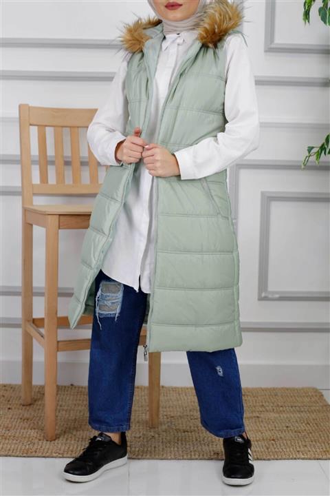 İmajButik Kadın Mint Yeşili Şişme Yelek