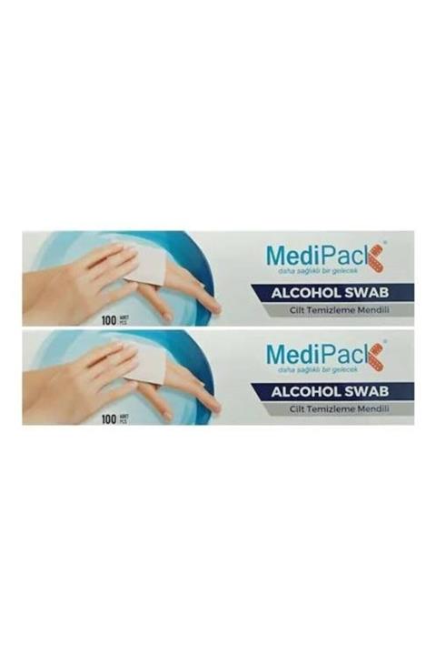 medipack Alkollü Mendil Medıpack Alcohol Swab Cilt Temizleme Alkol Swap 2 Kutu 200 Adet