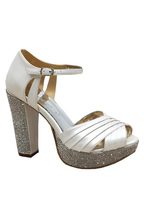 SMİLEE Kadın Bej Platform Topuklu Ayakkabı 4895