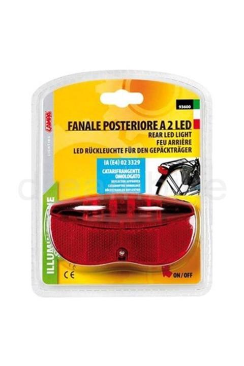 Lampa Bisiklet Reflektörlü Led Stop Lambası Pilli 93600