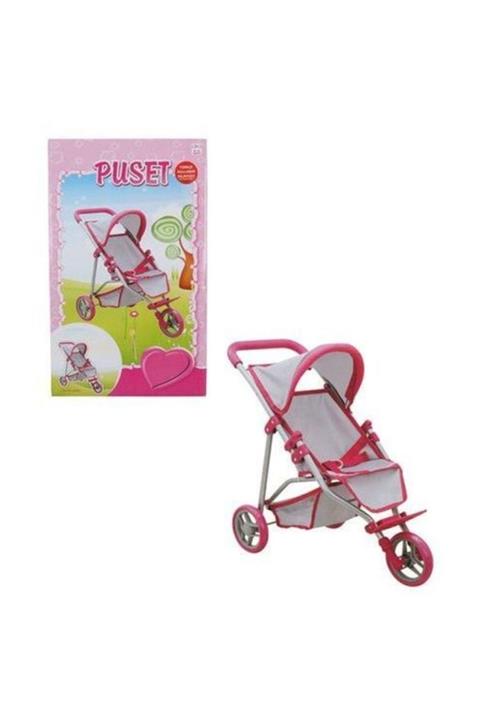 Sunman 3 Tekerlekli Pembe Gri Puset