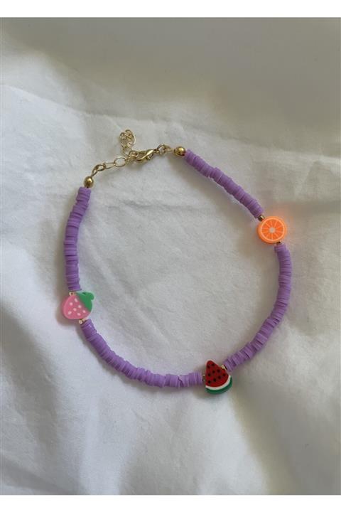 KİLİGİSTANBUL Kadın Mor Meyveli Halhal