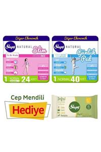 Sleepy Natural Slim Normal Hijyenik Ped 24’lü + Günlük Ped Normal 40’lı