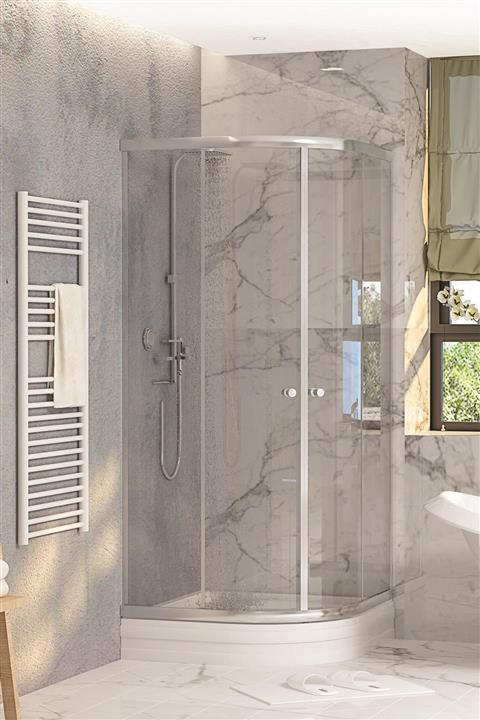 Sanica Orbit Set Cam Duşakabin & Tekne Oval 5 Mm Şeffaf 80 X 80