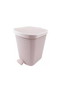 MODA HOME Örgü Desenli Pedallı Çöp Kovası 22 Lt Sedef