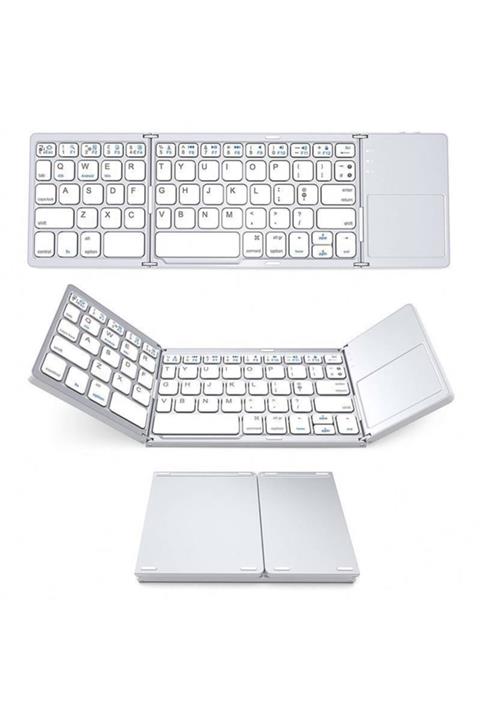 Else Katlanabilir/taşınabilir Bluetooth Klavye - Dokunmatik Yüzeyli Ince Kablosuz Klavye