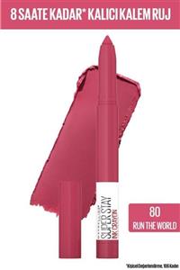 Maybelline New York Maybelline Super Stay Ink Crayon Kalem Mat Ruj - Pinks Edition - 80 Run The World