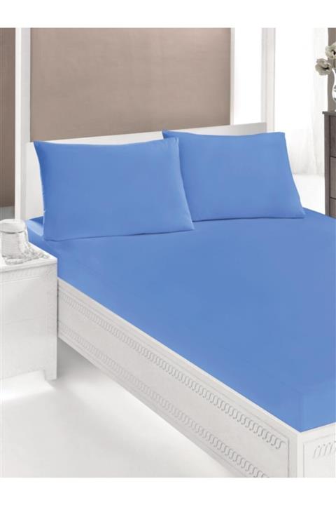 Mobaş Koyu Mavi Tek Kişilik 100x200 Penye Lastikli Çarşaf