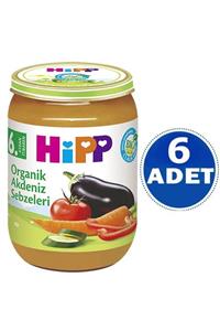 Hipp Kavanoz Maması Organik Akdeniz Sebzeleri 190 Gr 6 Adet