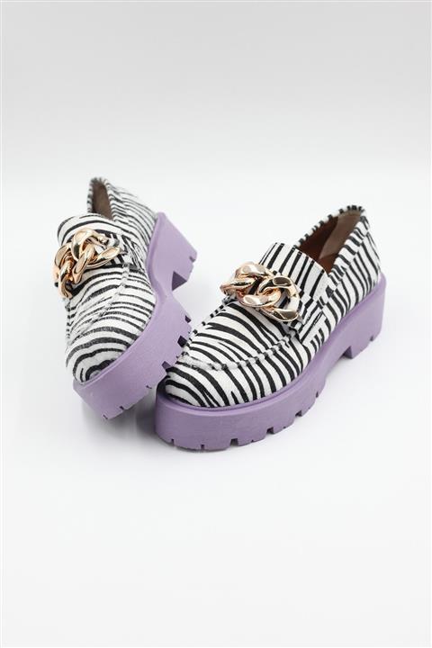Tinka Bell Shoes K1506 Kadın Ayakkabı Beyaz Zebra