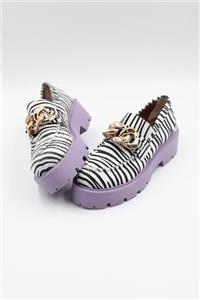 Tinka Bell Shoes K1506 Kadın Ayakkabı Beyaz Zebra