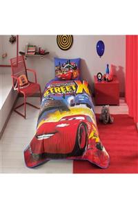 Taç Tek Kişilik Lisanslı Ranforce  Disney Cars Nitroade Yatak Örtüsü