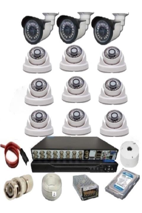 EG GÜVENLİK Eg 12 Kameralı 3 Bullet 9 Dome 2 Mp Full Ahd Kamera Sistemi