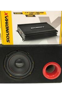 Soundmax Sx-fc8 Paket Set 20cm Bass 800wat 250rms 3000w 4x60 Rms Anfi 4 Kanllı