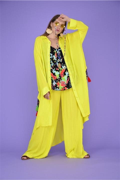 ZTO Bohem El Işlemeli Püskül Detay Elbise Kimona