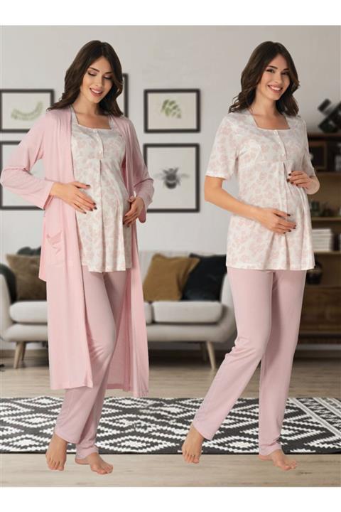 Effort Pijama Effortt Lohusa Hamile Pijama Takım Sabahlık