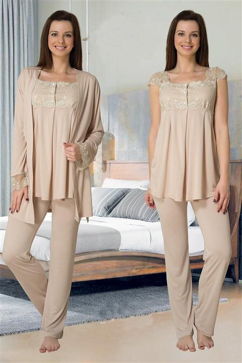 Effort Pijama Kadın Lohusa 3'lü Pijama Takım