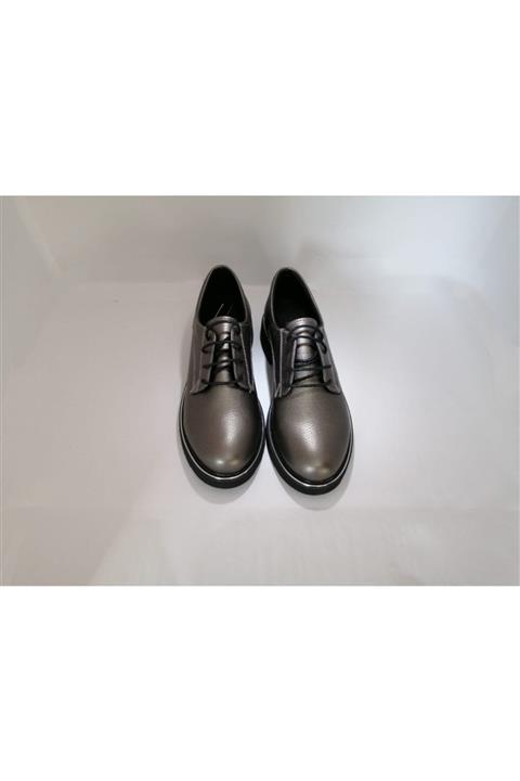 Marco Bellini Kadın Gümüş Gri Oxford Ayakkabı Mb300