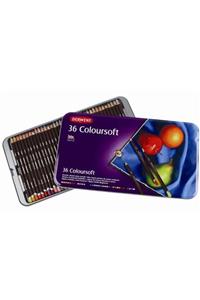 Derwent Coloursoft Pencils Yumuşak Kuruboya Kalemi 36`lı Teneke Kutu