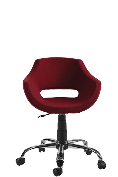 SANDİNO Viva - Bordo , Kumaş , Metal Ayaklı Ofis Çalışma Sandalyesi