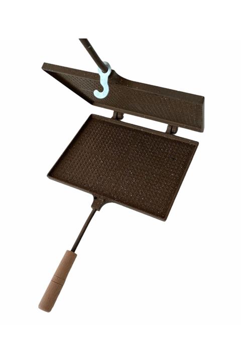 mobilreyon - Mega Iç Dış Granit Tost Makinesi , Koyu Kahverengi , Ocaküstü , Kamp , Ekmek Kızartma