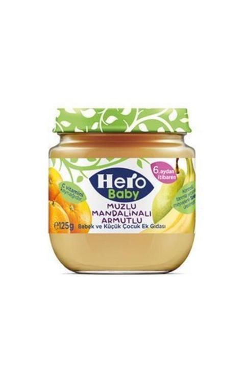 Hero Baby Muzlu Mandalinalı Armutlu 125 gr X 6 Adet