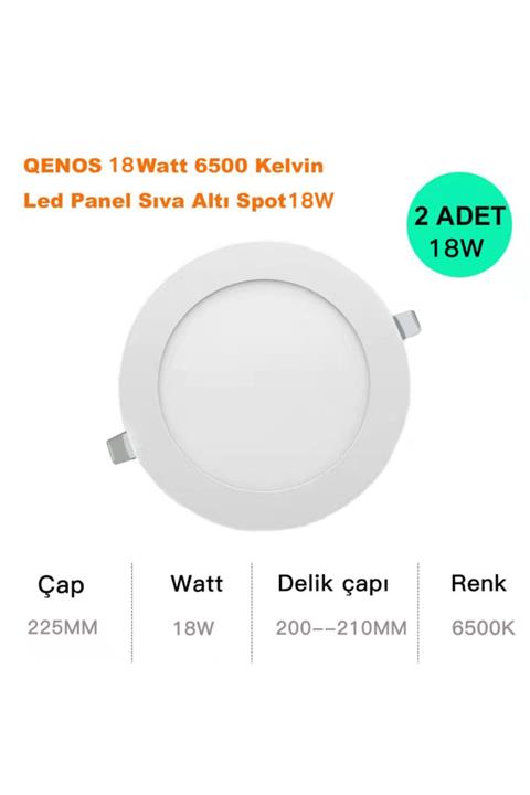 qenos Slim - 18 Watt 6500 K Beyaz Işık Led Panel Sıva Altı Spot Armatür