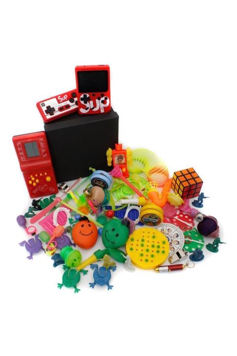 Nostaljik Lezzetler Nostaljik Bakkal Özel Oyuncak Kutusu Kırmızı Tetris Ve Kırmızı Nostaljik Atari