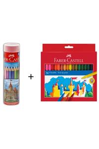 Faber Castell 12 Li Tüp Kuru Boya + Unicolor 36 Renk Keçeli Kalem