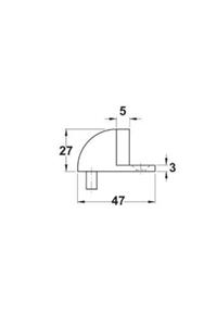 Hafele Stoper Zemine Vida Mat Kr.47x27 mm