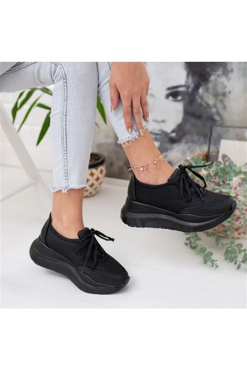 HN TEKSTİL Rojek Siyah Kadın Spor Ayakkabı