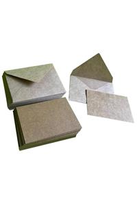 Tek Çatı Kraft Zarf + Kraft Kart Birada Set - ( 100 Ad. Minik Zarf + 100 Ad. Kart )